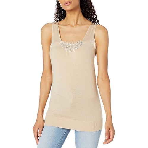 Womens-Cotton-Cashmere-Embellished-Top